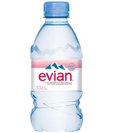 Evian en plastique 33cl